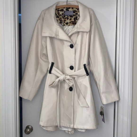 NWT Madden Girl by Steve Madden Pea Coat. Classic Black and White. NWT. 3X - Picture 7 of 12